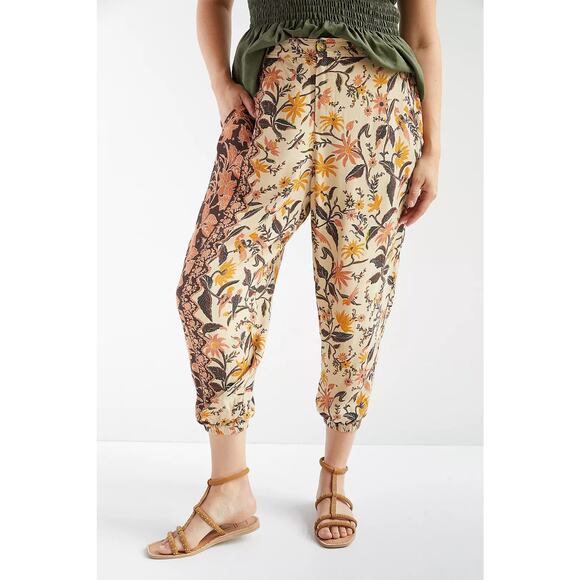 Anthropologie Smocked Balloon-Leg Pants Size 10 - Picture 1 of 10